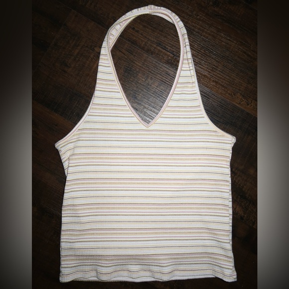 American Eagle Outfitters Tops - American Eagle Outfitters Ribbed V-Neck Halter Tank
